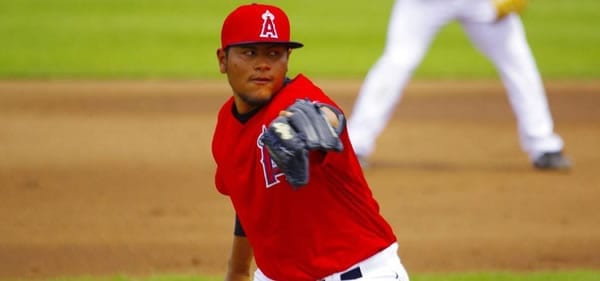 Jaime Barria Angels starter versus the Padres