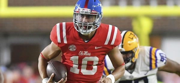 Mississippi QB Jordan Ta'amu for the Egg Bowl