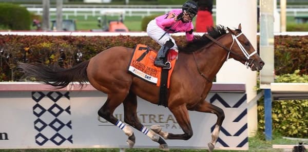 Maximum Security Winning the Florida Derby