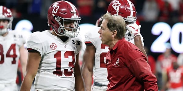 Alabama HC Saban and QB Tagovailoa