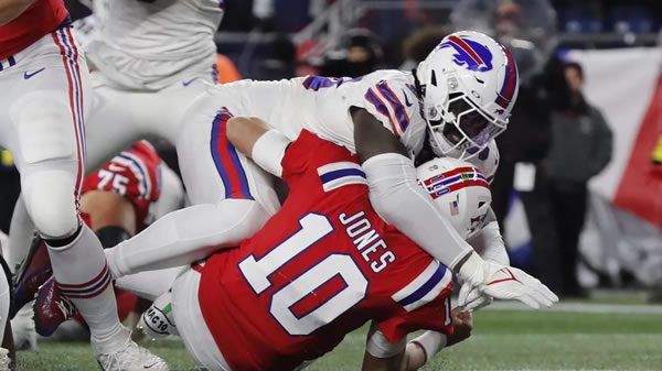 Mac Jones QB Pats Sacked By Bills