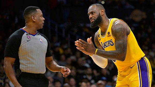 LeBron James Lakers -Begging the ref for more calls